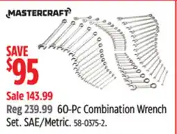 Canadian Tire MASTERCRAFT 60-Pc Combination Wrench Set offer