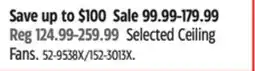 Canadian Tire Selected Ceiling Fans offer