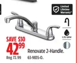 Canadian Tire Danze Renovate 2-Handle offer
