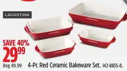 Canadian Tire 4-Pc Red Ceramic Bakeware Set offer