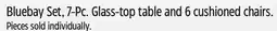 Canadian Tire Bluebay Set, 7-Pc. Glass-top table and 6 cushioned chairs offer