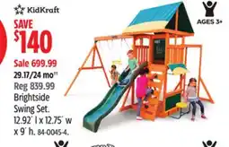 Canadian Tire KidKraft Brightside Swing Set offer