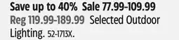 Canadian Tire Selected Outdoor Lighting offer