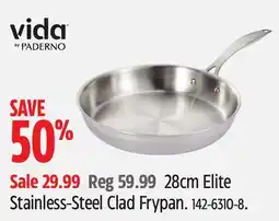 Canadian Tire 28cm Elite Stainless-Steel Clad Frypan offer