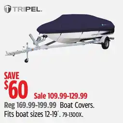 Canadian Tire Tripel Boat Covers offer