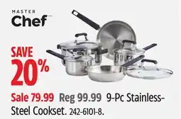 Canadian Tire Master Chef 9-Pc Stainless-Steel Cookset offer
