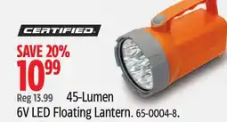 Canadian Tire Certified 45-Lumen 6V LED Floating Lantern offer