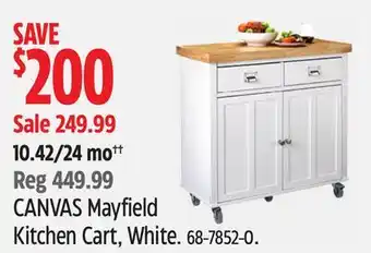 Canadian Tire CANVAS Mayfield Kitchen Cart offer