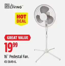 Canadian Tire For Living 16˝ Pedestal Fan offer