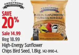 Canadian Tire Armstrong High-Energy Sunflower Chips Bird Seed offer