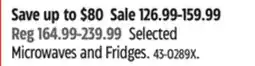 Canadian Tire MASTER CHEF Microwaves and Fridges offer