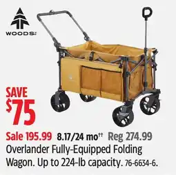 Canadian Tire Woods Overlander Fully-Equipped Folding Wagon offer