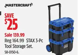 Canadian Tire MASTERCRAFT STAX 3-Pc Tool Storage Set offer
