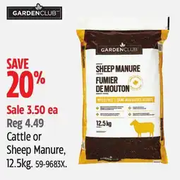 Canadian Tire GARDEN CLUB Cattle or Sheep Manure offer