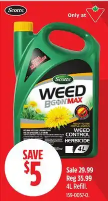 Canadian Tire Weed B Gon Battery-Powered Spray, 4L Refill offer