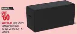 Canadian Tire Duramax Outdoor Deck Box, 110-Gal. 27 x 51 x 24' h offer
