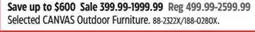 Canadian Tire Selected CANVAS Outdoor Furniture offer