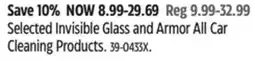 Canadian Tire Selected Invisible Glass and Armor All Car Cleaning Products offer