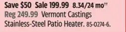 Canadian Tire Vermont Castings Stainless-Steel Patio Heater offer
