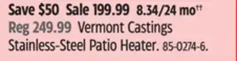 Canadian Tire Vermont Castings Stainless-Steel Patio Heater offer