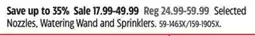 Canadian Tire Selected Nozzles, Watering Wand and Sprinklers offer