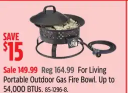 Canadian Tire For Living Portable Outdoor Gas Fire Bowl offer