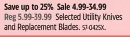 Canadian Tire Olfa Selected Utility Knives and Replacement Blades offer