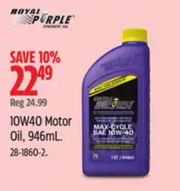 Canadian Tire Royal Purple 10W40 Motor Oil offer