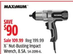 Canadian Tire MAXIMUM 1⁄2˝ Nut-Busting Impact Wrench, 8.5A offer