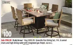 Canadian Tire CANVAS Granville Fire Dining Set, 7-Pc offer