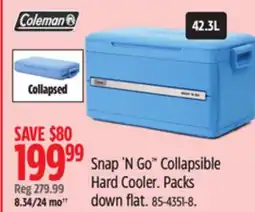 Canadian Tire Snap 'N Go Collapsible Hard Cooler offer