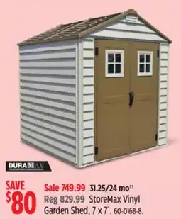 Canadian Tire DuraMax StoreMax Vinyl Garden Shed, 7 x 7 offer