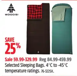 Canadian Tire Selected Sleeping Bags offer