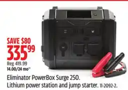 Canadian Tire Motomaster Eliminator PowerBox Surge 250 offer