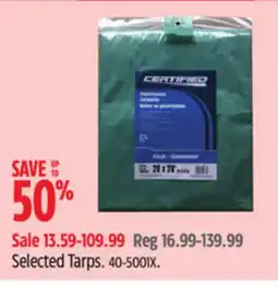 Canadian Tire CERTIFIED Selected Tarps offer