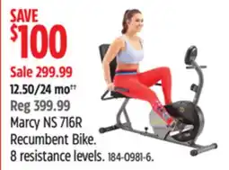 Canadian Tire Marcy NS 716R Recumbent Bike offer