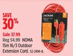 Canadian Tire NOMA 15m 16/3 Outdoor Extension Cord offer