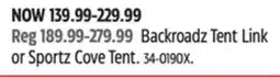Canadian Tire Napier Backroadz Tent Link or Sportz Cove Tent offer