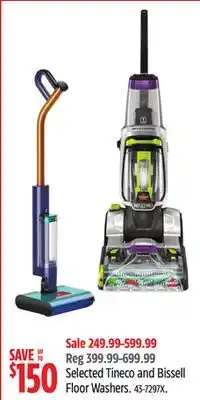 Canadian Tire Tineco Selected Tineco and Bissell Floor Washers offer