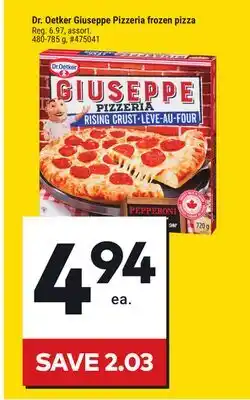 Giant Tiger Dr. Oetker Giuseppe Pizzeria frozen pizza offer