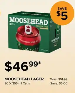 The Beer Store MOOSEHEAD LAGER offer