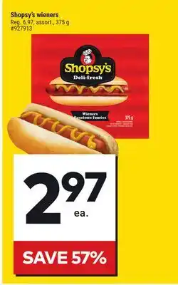 Giant Tiger Shopsy's wieners offer