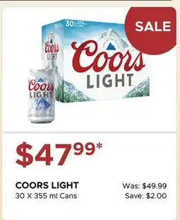 The Beer Store COORS LIGHT offer