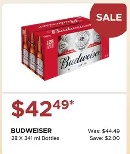 The Beer Store BUDWEISER offer