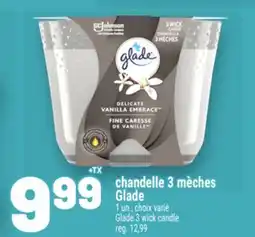 Metro CHANDELLE 3 MÈCHES GLADE | GLADE 3 WICK CANDLE offer