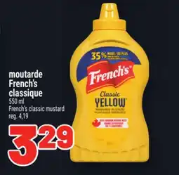Metro MOUTARDE FRENCH'S CLASSIQUE | FRENCH'S CLASSIC MUSTARD offer