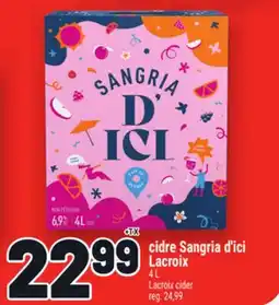 Metro CIDRE SANGRIA D'ICI LACROIX | LACROIX CIDER offer