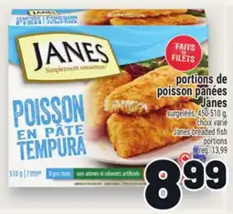 Metro PORTIONS DE POISSON PANÉES JANES | JANES BREADED FISH PORTIONS offer
