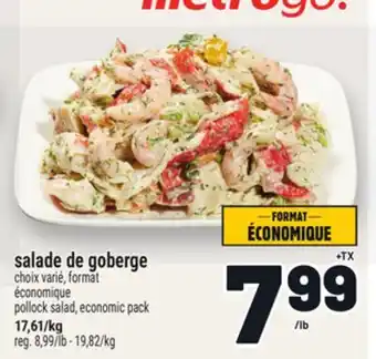 Metro SALADE DE GOBERGE | POLLOCK SALAD offer