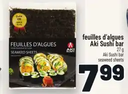Metro FEUILLES D'ALGUES AKISUSHI BAR | AKISUSHI BAR SEAWEED SHEETS offer